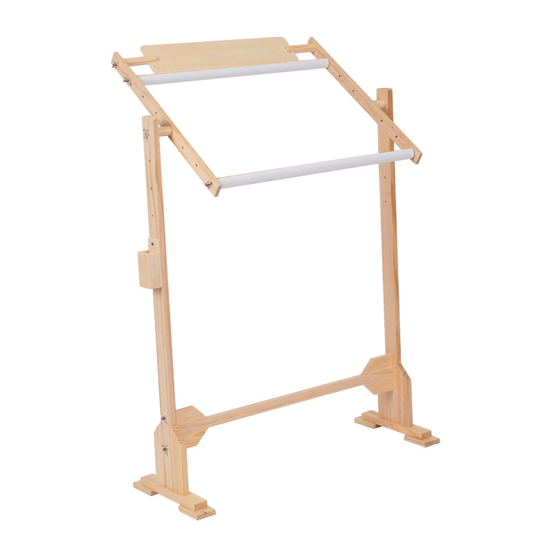 Solid Wooden Frames Table Cross Stitch Frame Embroidery Floor Stand for Needlework Sewing Handmade Tools - MRSLM