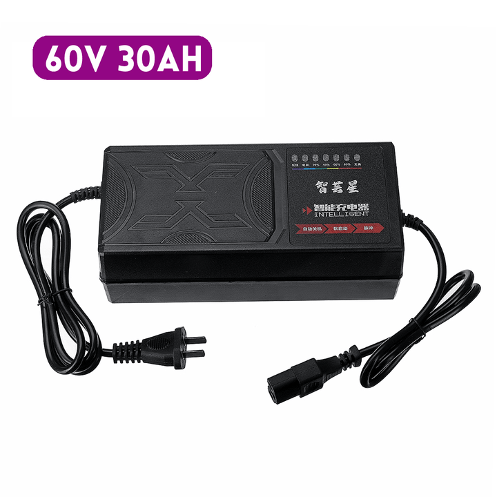 48V 30AH/60V 30AH/72V 30AH 7-Light Electric Vehicle Battery Charger Adapter - MRSLM