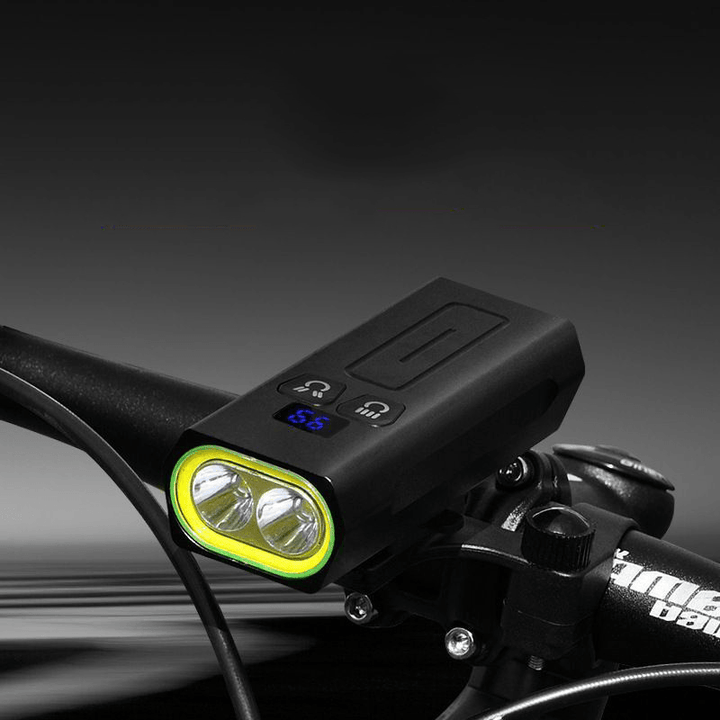 XANES Y19 2*T6 5Modes 2600Mah Double Fixed Bracket Set USB Rechargeable Charger Bike Light Headlight Built-In Batteries - MRSLM