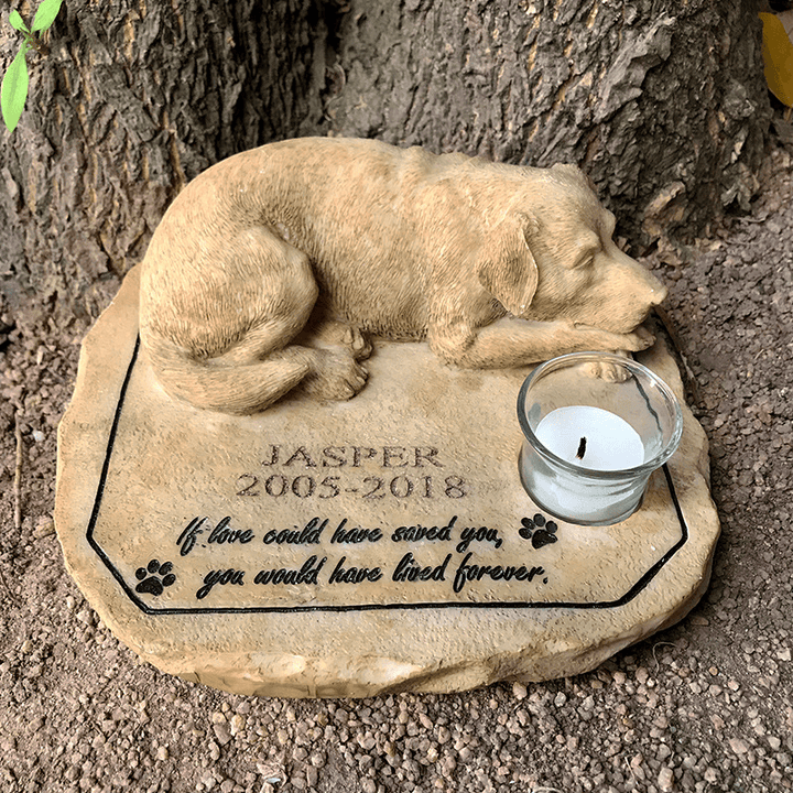 Stones Dog-Memorial-Stones Personalized with Dog-On-The-Top JSYS - MRSLM