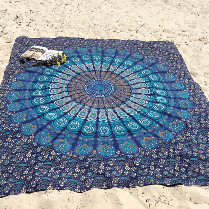 Honana WX-17 150X210Cm Bohemian Style Polyester Fiber Beach Shawl Mandala Rectangle Bed Sheet Tapestry - MRSLM