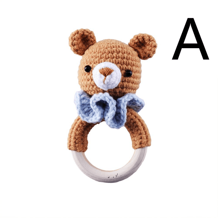 Baby Knitted Rattle Bell Ring Sounding Rattle Toy - MRSLM