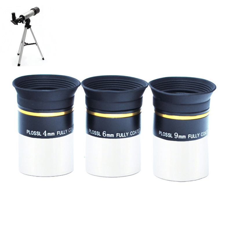 1.25Ch Astronomical Telescope Plossl Eyepiece PL 4/6/9Mm for Astronomical Telescope Eyepiece Accessory - MRSLM