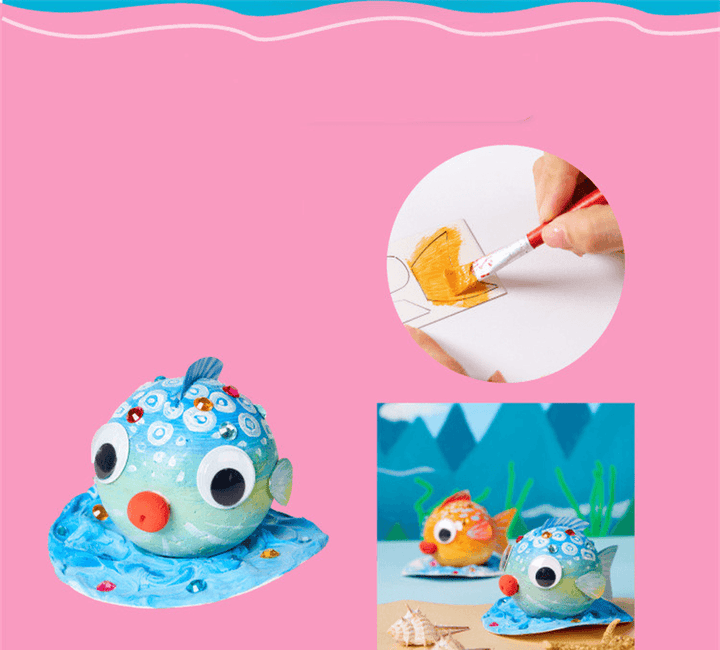 Bubble Fish Toy Bubble Ball Painting Drawing Set - MRSLM