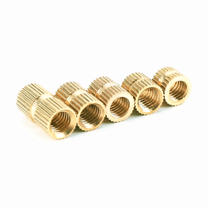 Suleve M2BN1 150Pcs M2 Thread Knurled Nut Brass Threaded Insert Embedment Nuts Assortment Kit - MRSLM