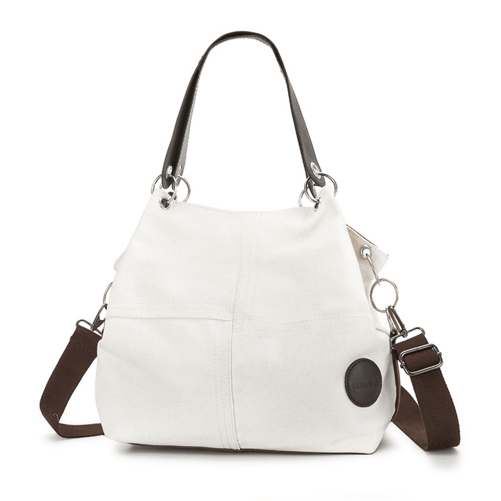Women Casual Canvas Multi-Carry Handbag Shoulder Bag - MRSLM