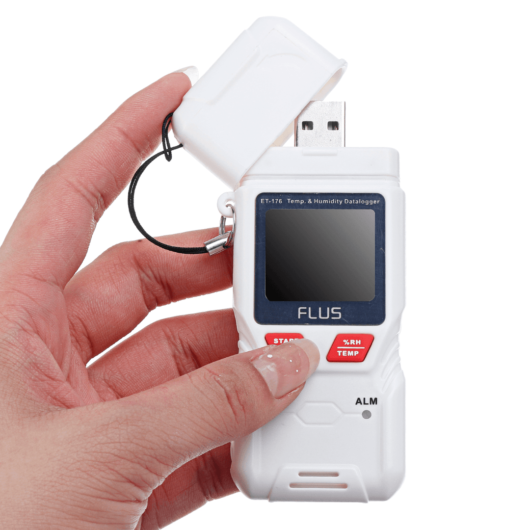 FLUS ET-176 Temperature and Humidity Datalogger with PDF Report USB Interface for Set-Up and Data Transfer to PC - MRSLM