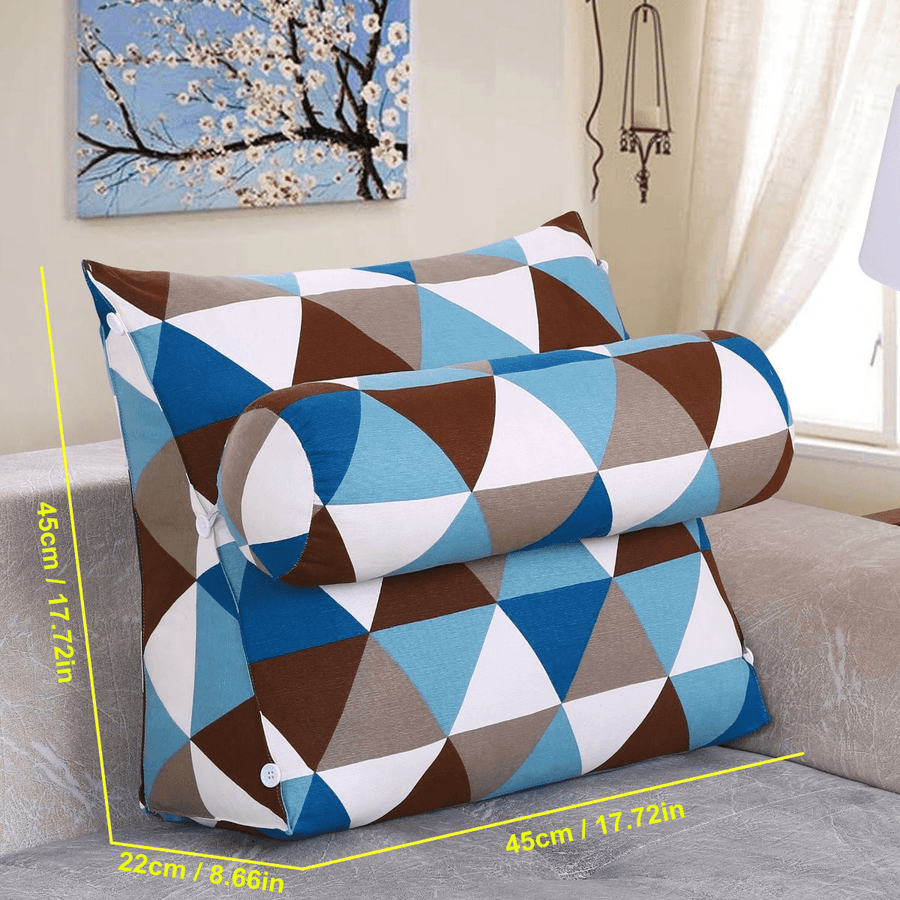 45*45*22Cm Multifunctional Three-Dimensional Triangle Cushion Bedside Lumbar Pad for Bedding Sets - MRSLM