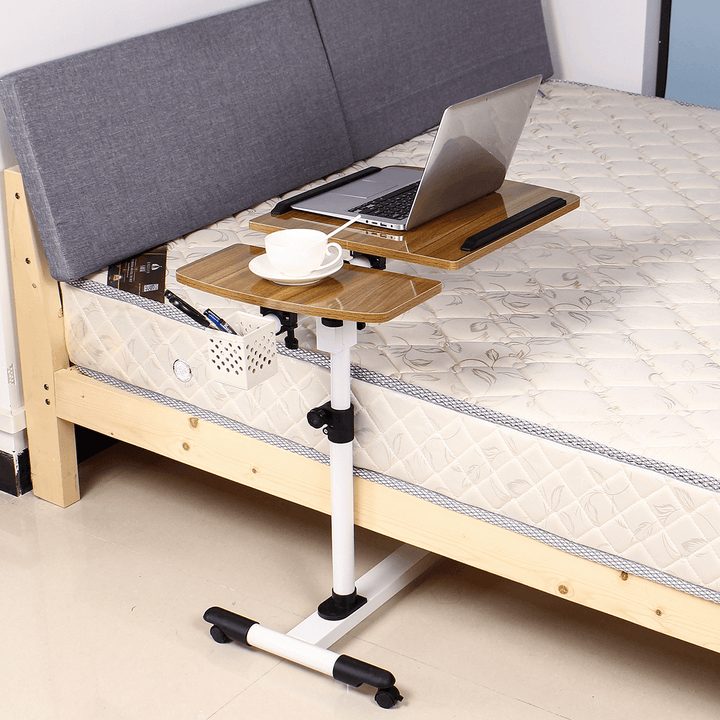 360 Degrees Adjustable Angle & Height Rolling Notebook Laptop Desk Stand over Bed Sofa Table - MRSLM