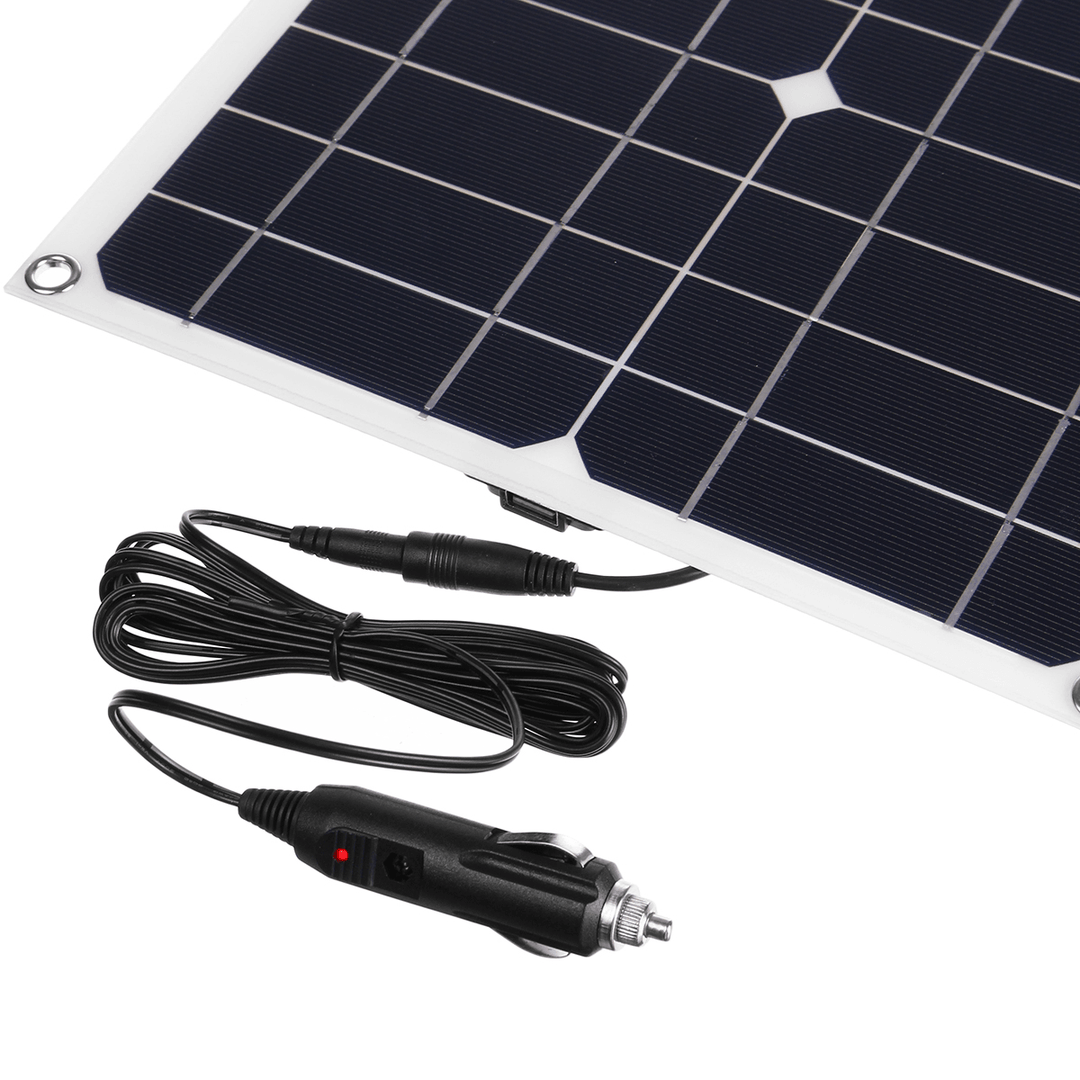 100W 18V Mono Solar Panel USB 12V/5V DC Monocrystalline Flexible Solar Charger for Car RV Boat Battery Charger Waterproof - MRSLM