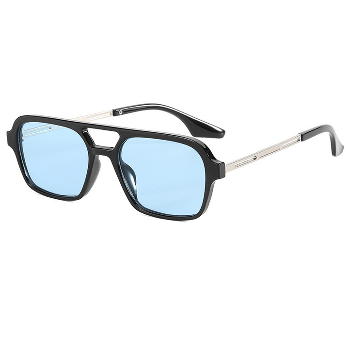 Sunglasses Star with the Same Retro Black Frame Double Beam Plain Glasses - MRSLM