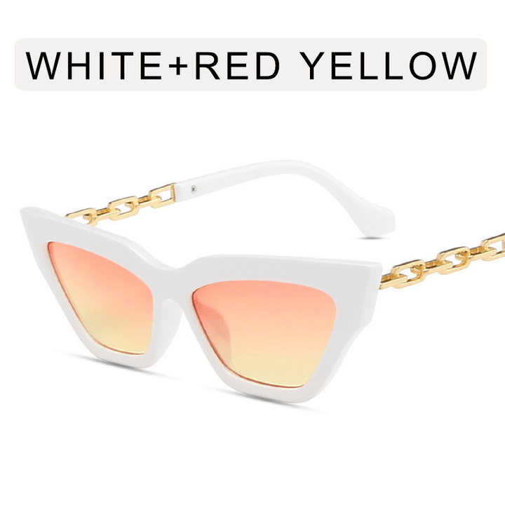 Chain Leg Cat Eye Sunglasses for Women - MRSLM