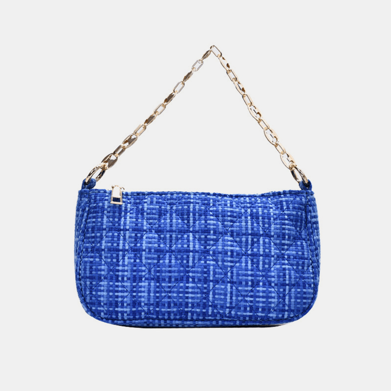 Women Argyle Fashion Chains Casual PU Shoulder Bag - MRSLM