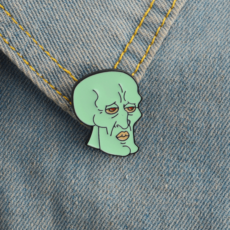 Taddeus Pin Squidward Tentacles Jacket Badge - MRSLM