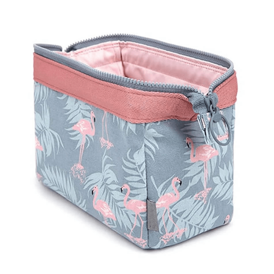 New Women Portable Cute Multifunction Beauty Flamingo Cosmetic Bag Travel Organizer Case Makeup Make up Wash Pouch Toiletry Bag - MRSLM