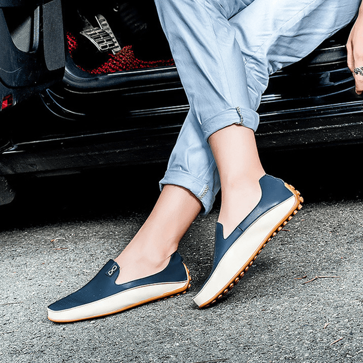 US Size 6.5-11.5 Men Shoes Outdoor Casual round Toe Slip on Breathable Flats - MRSLM