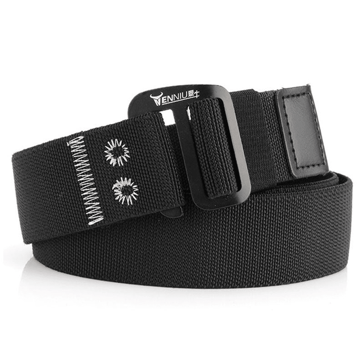 Men Nylon Elastic Belt Outdoor Woven Canvas Belt - MRSLM