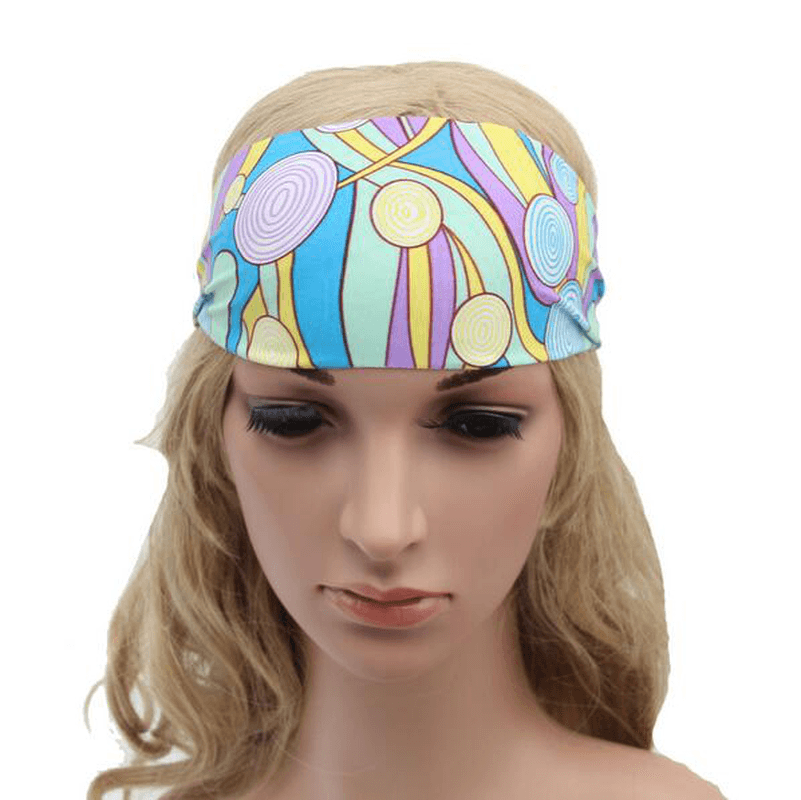 Women Sport Printed Headbrand Casual Fashion Multi Pattern Running Workout Headwear - MRSLM