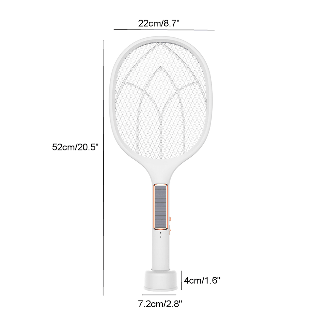 Solar Charging Three-In-One Electric Mosquito Swatter Motor Mosquito Trap + Mosquito Lamp USB Plug - MRSLM