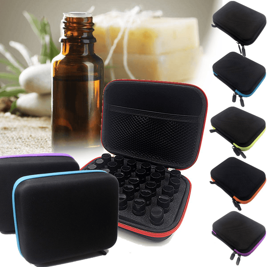 30 Bottles 1~3Ml Essential Oil Case Carry Box Portable Travel Storage Holder Bag - MRSLM