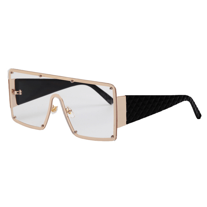 Large Square Frame One-Piece Sunglasses - MRSLM