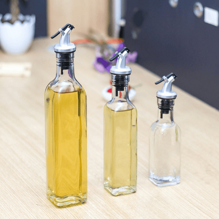 Oil Spray Glass Bottle Storage Spice Holder Vinegar Dispenser Kitchen Tool - MRSLM