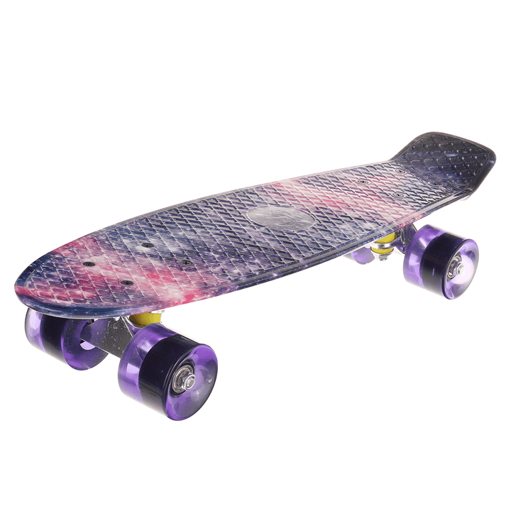 22Inch Children Mini Skateboard Beginner Scooter PP Long-Board Printed Banana Skate Board - MRSLM