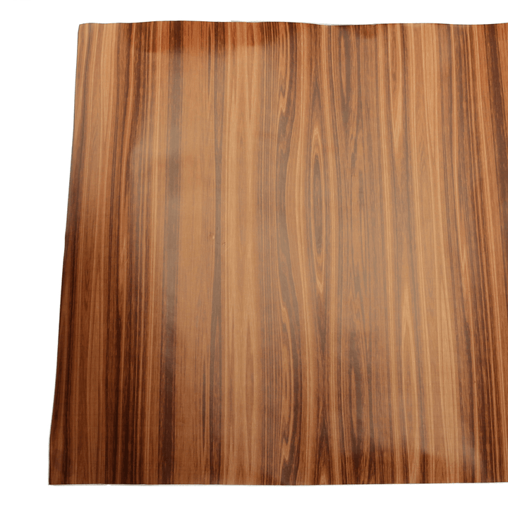 Modern Wallpaper Wood Grain Self-Adhesive Wall Tile Sticker 10×0.45M Waterproof - MRSLM