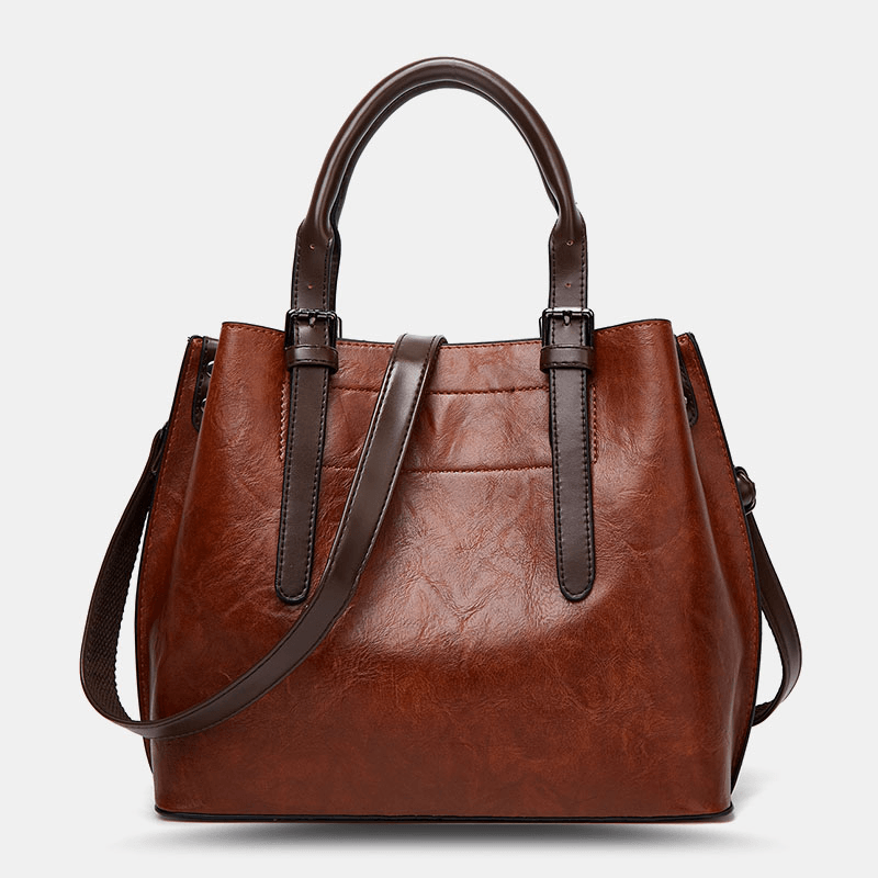 Women Lightweight Breathable Soft Vintage Large Capacity Crossbody Bag Shoulder Bag Handbag - MRSLM