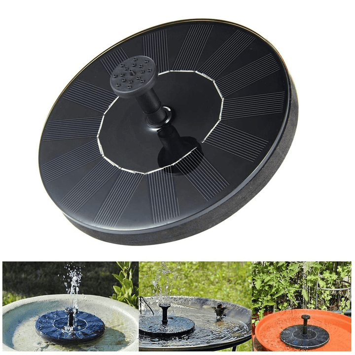 7V 1.4W Solar Powered Floating Birdbath Water Fountain Pump LED Pond Pool Decor - MRSLM
