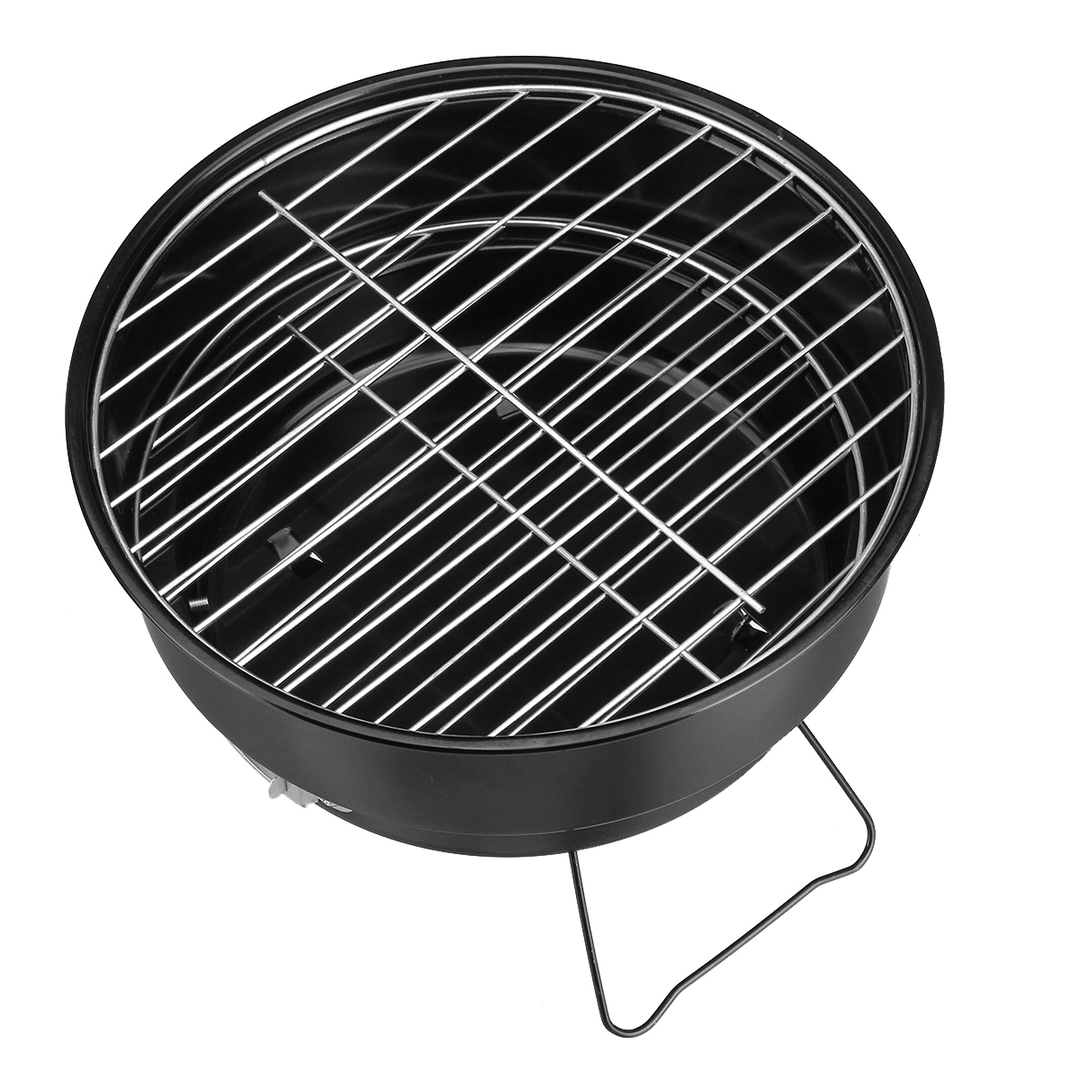 Round Barbecue Grill Foldable Stainless Steel Grill Portable Outdoor Camping Barbecue Grill - MRSLM