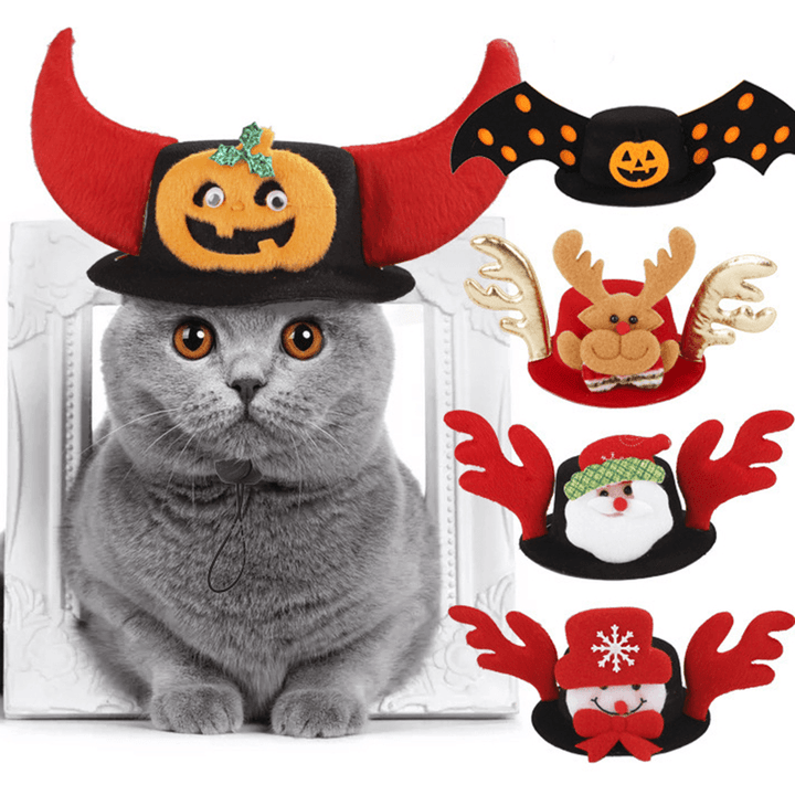 Pet Hat Dog Halloween Christmas Headgear Cat Funny Headwear Supplies - MRSLM