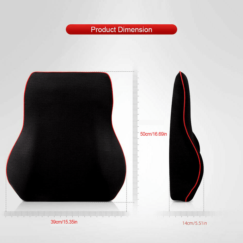 Ergonomic Design Memory Foam Lumbar Support Cushion Back Chair Pillow for Home Office Car Seat - MRSLM