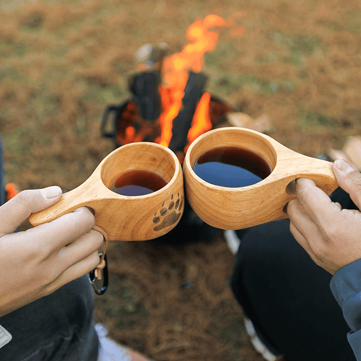 CAMPOUT Teacup Rubber Water Milk Coffee Mug Handmade Drinkware Outdoor Camping Picnic Travel - MRSLM