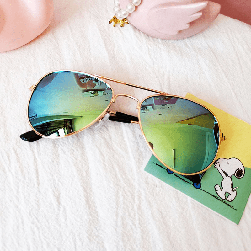 Children'S Colorful Reflective Aviator Sunglasses - MRSLM