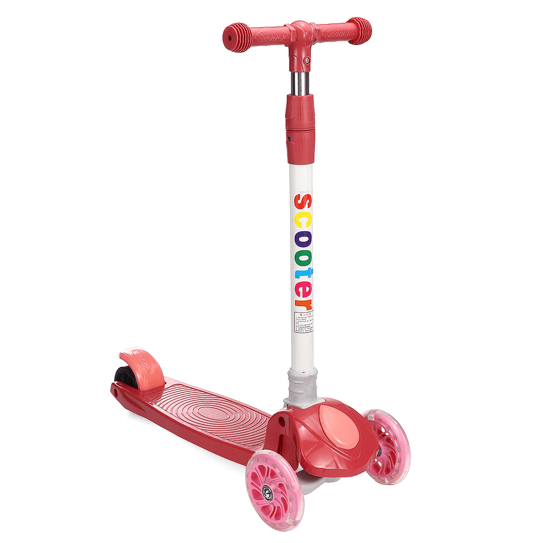 Kid Scooter Adjustable Height with 3 Luminous Wheel for 2-7 Years Old Children Gift - MRSLM