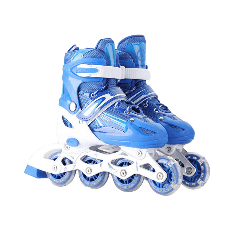 PVC Children'S Adult Skates Adjustable Safe and Durable Flashing Wheels Skating Shoes Gift for Boys and Girls - MRSLM