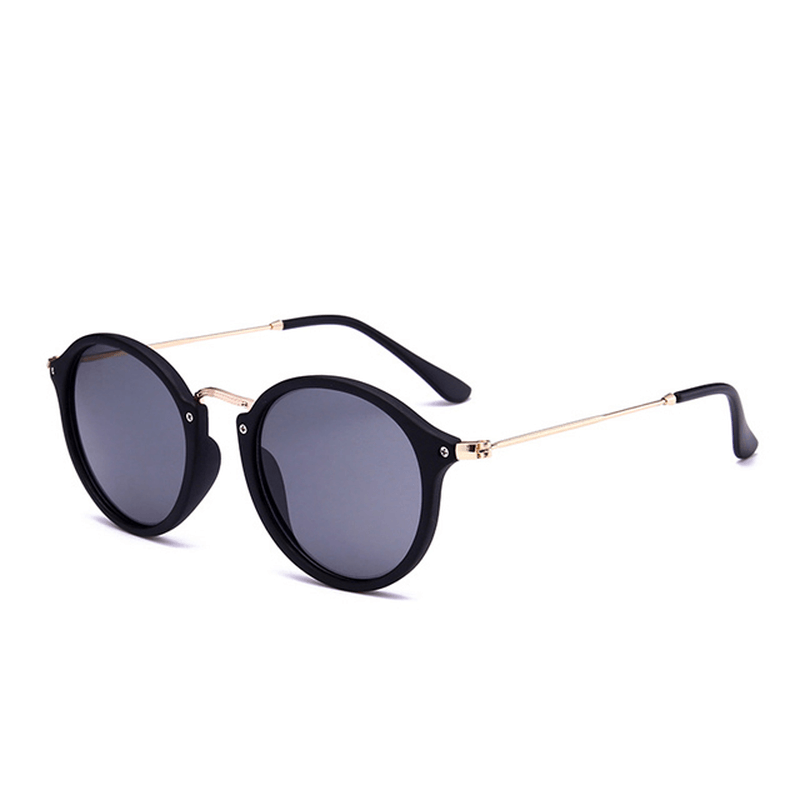 Metal round Face Sunglasses Retro Driver Sunglasses Men and Women Sunglasses - MRSLM