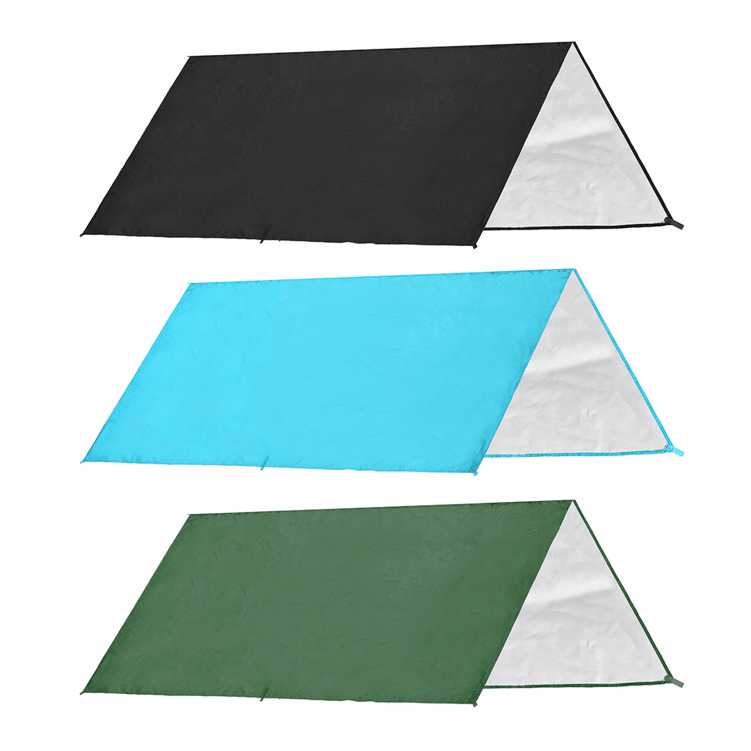 Ipree® 160X200Cm/300X300Cm 210T Portable Lightweight Outdoor Awning Camping Tent Tarp Shelter Hammock Cover Waterproof Rain Tarp Shelter Tent Sunshade with Bag - MRSLM