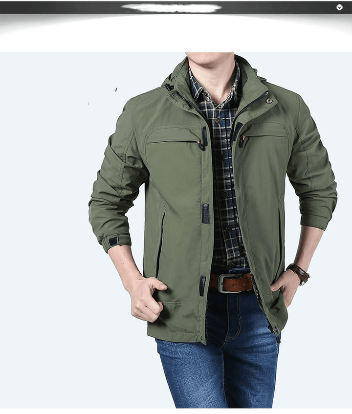 Winter plus Velvet Thick Loose Men'S Multi-Pocket Jacket - MRSLM