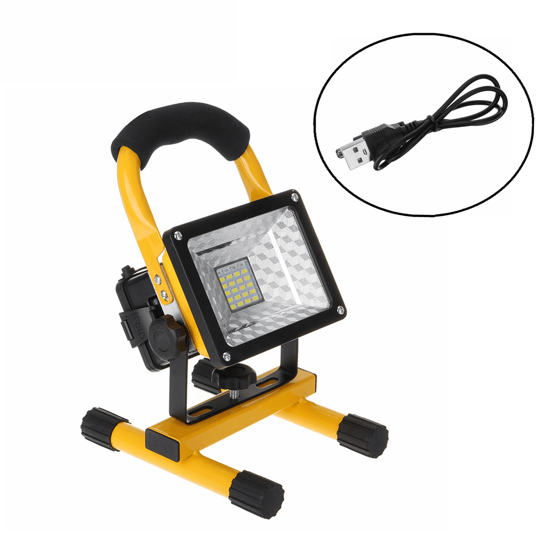 60W LED Flood Light Rechargeable Camping Light Portable Work Light for Outdoor Camping Hiking Fishing - MRSLM