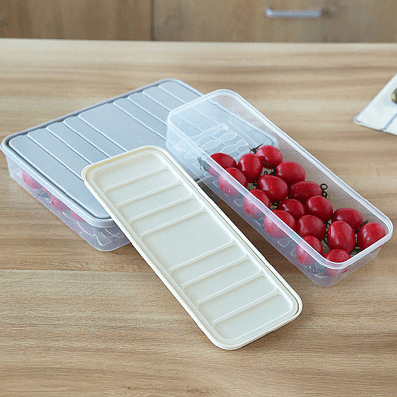 Plastic Transparent Single-Layer Sealed Box Food Refrigerator Storage Rack with Locking Lids - MRSLM