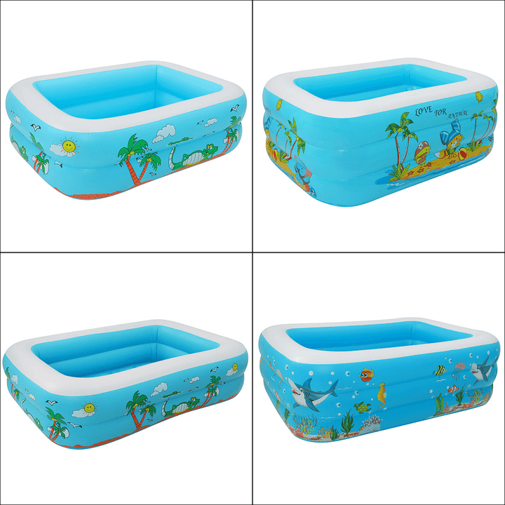 120-150CM Family Inflatable Swimming Pool 3-Ring Thicken Summer Backyard Inflate Bathtub for Kids Adults Babies - MRSLM