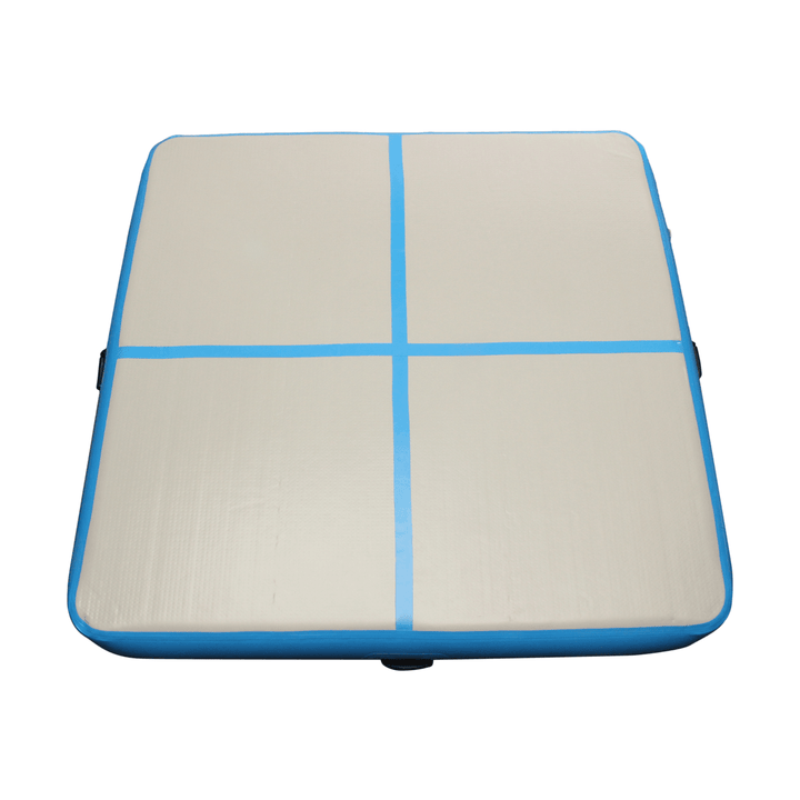78.74X78.74X5.9Inch Inflatable Gym Air Track Gymnastics Mat Tumbling Training Exercise Practice Airtrack Pad - MRSLM