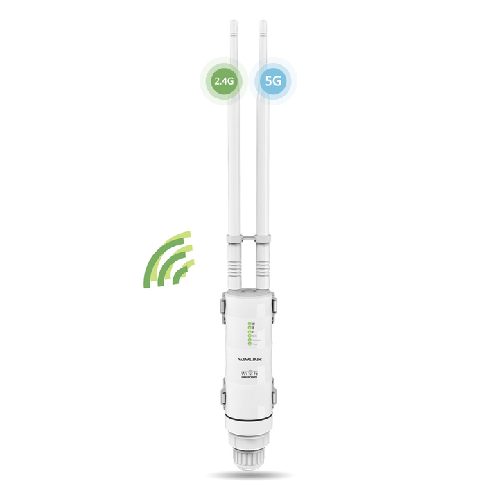 Wavlink AC600 Wireless Waterproof 3-1 Repeater High Power Outdoor WIFI Router/Access Point/Cpe/Wisp Wireless Wifi Repeater Dual Dand 2.4/5Ghz 12Dbi Antenna POE - MRSLM