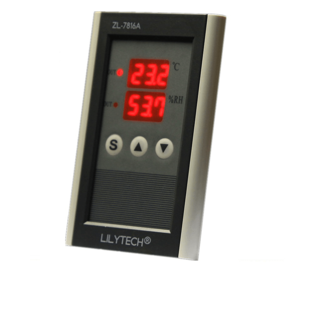 ZL-7816A 12V Thermometer and Hygrometer Temperature & Humidity Meter Thermostat and Hygrostat Incubator Humidity Incubator - MRSLM