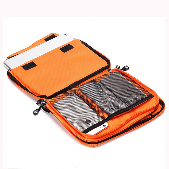 Casual Multifunctional Canvas Multi Pocket Ipad Store Bag Phone Bag Storage Bag - MRSLM