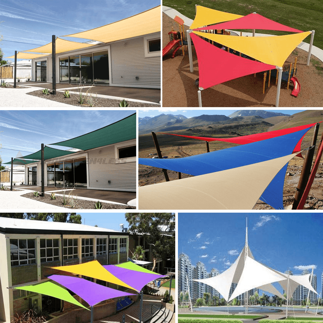 280GSM Rectangle Sun Shade Sail Garden Patio Awning Canopy Sunscreen UV Block Outdoor Camping - MRSLM