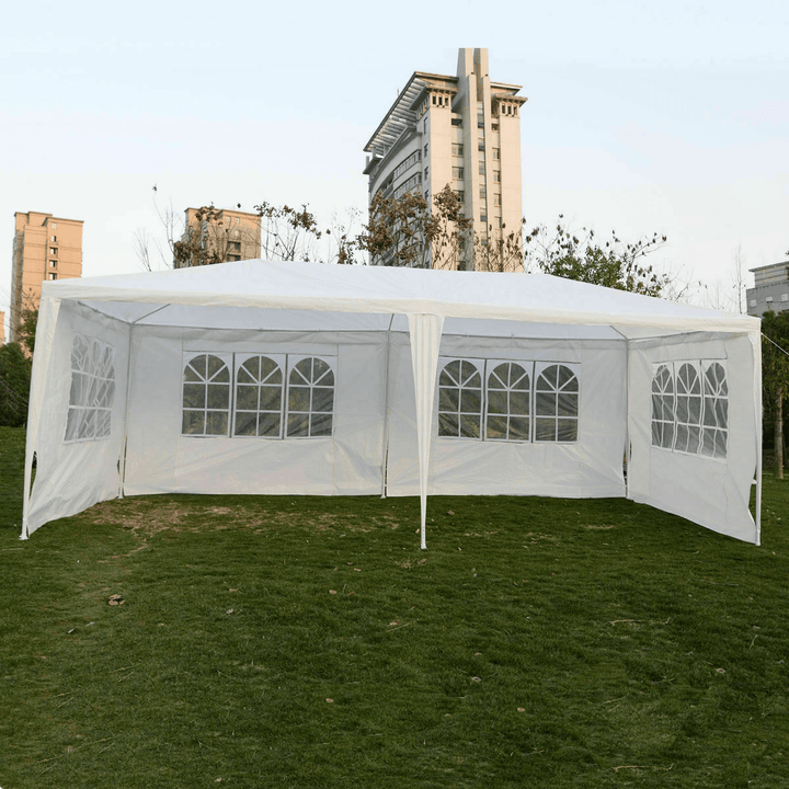 3X12M 4 Side Gazebo Shelter Waterproof Canopy Wall Gazebo Shelter with Window without Top Outdoor Camping Travel - MRSLM