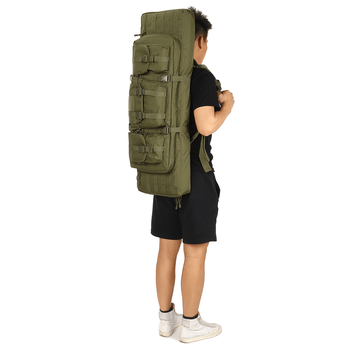 36Inch Tactical Camouflage Fishing Tackle Camping Bag Multifunctional Storage Bag Double Padded Backpack - MRSLM